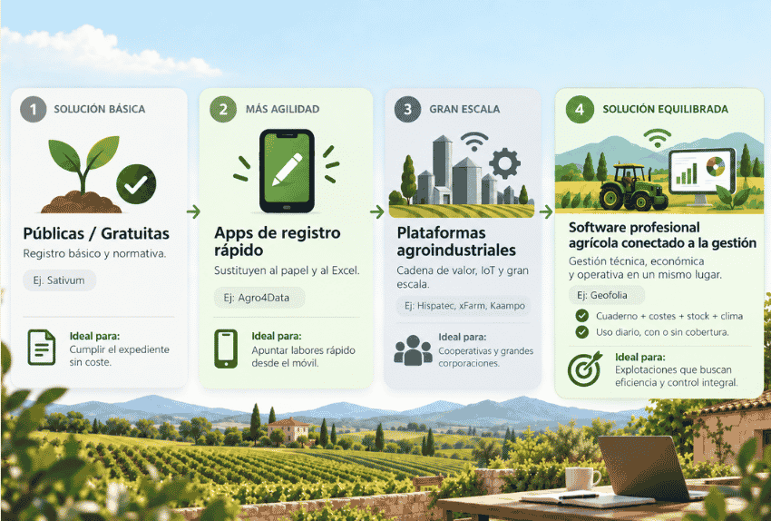 Tipos de aplicaciones de cuaderno de campo que vas a encontrar