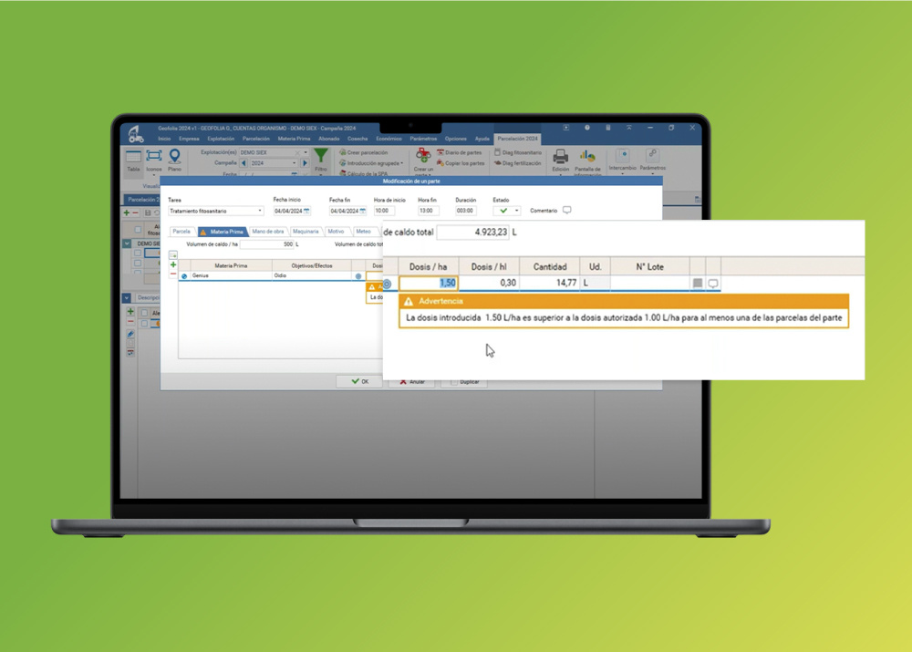 sistema de alertas para cumplir con el cuaderno de campo digital