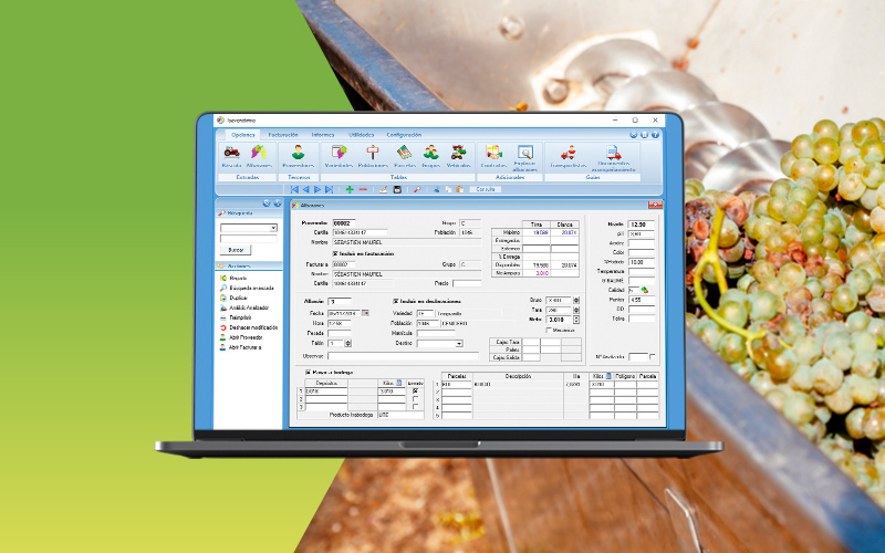 software para bodegas para la gestión de la entrada de uva